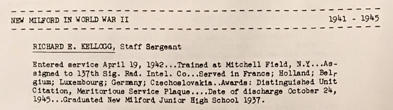 Richard E. Kellogg New Milford